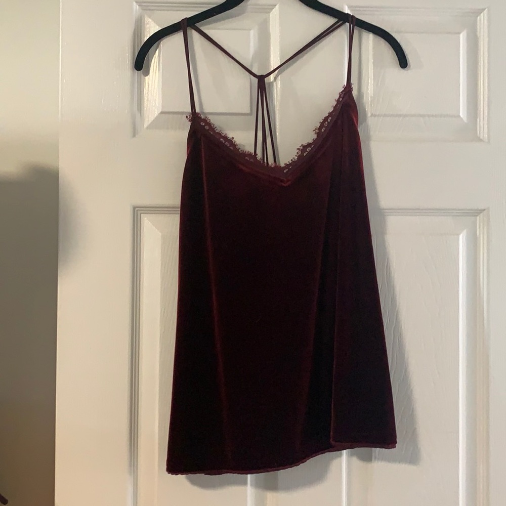 Abercrombie & Fitch Velvet Lace Trim Tank